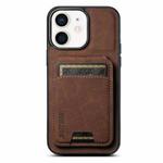 For iPhone 11 Suteni H02 Litchi Leather Card Wallet Stand Back Phone Case(Brown)