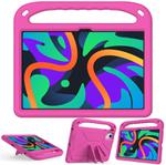 For Amazon Fire Max 11 2023 Handle EVA Shockproof Tablet Case with Holder(Rose Red)