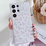 For Samsung Galaxy S23 Ultra 5G Spring Garden Epoxy TPU Phone Case(F05 Pink and White Flowers)