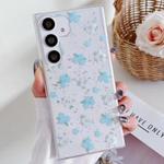 For Samsung Galaxy S24 FE 5G Spring Garden Epoxy TPU Phone Case(F06 Blue and White Flowers)