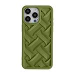 For iPhone 15 Pro Max 3D Weave TPU Phone Case(Green)