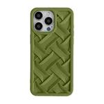 For iPhone 14 3D Weave TPU Phone Case(Green)