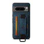 For Google Pixel 9 Pro XL Suteni H13 Litchi Leather Wrist Strap Wallet Back Phone Case(Blue)