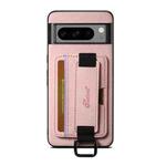 For Google Pixel 9 Suteni H13 Litchi Leather Wrist Strap Wallet Back Phone Case(Pink)