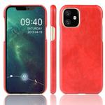 Shockproof Litchi Texture PC + PU Case For Apple iPhone 11 Pro Max 6.5(Red)