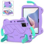 For TCL NxtPader 11 2023 Ice Baby EVA Shockproof Hard PC Tablet Case(Light Purple+Mint Green)