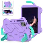 For Onn Tbspg 100110027 2023 Ice Baby EVA Shockproof Hard PC Tablet Case(Light Purple+Mint Green)