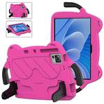 For DOOGEE T30 Pro 11 2023 Ice Baby EVA Shockproof Hard PC Tablet Case(Rose Red+Black)