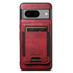 For Google Pixel 8 Suteni H17 Oil Eax Leather MagSafe Detachable Wallet Phone Case(Red)