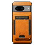 For Google Pixel 7a Suteni H17 Oil Eax Leather MagSafe Detachable Wallet Phone Case(Khaki)