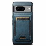 For Google Pixel 7 Pro Suteni H17 Oil Eax Leather MagSafe Detachable Wallet Phone Case(Blue)