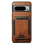 For Google Pixel 9 Pro XL Suteni H17 Oil Eax Leather Detachable Wallet Phone Case(Brown)
