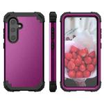 For Samsung Galaxy S24+ 5G 3 in 1 Silicone Hybrid PC Shockproof Phone Case(Dark Purple)