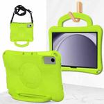 For Samsung Galaxy Tab A9+ 10.95 2023 Handle Football Shaped EVA Shockproof Tablet Case(Grass Green)