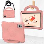 For Samsung Galaxy S9 11 X710 2023 Handle Football Shaped EVA Shockproof Tablet Case(Light Pink)