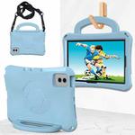 For Samsung Galaxy Tab S9 FE 11 X510 2023 Handle Football Shaped EVA Shockproof Tablet Case(Light Blue)