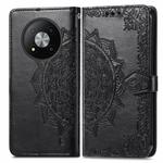 For ZTE Blade A73 5G Mandala Flower Embossed Leather Phone Case(Black)