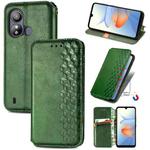 For ZTE Blade L220 Cubic Grid Pressed Magnetic Leather Phone Case(Green)