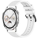 For Huawei Watch GT4 46mm 22mm Textured Silicone Solid Color Watch Band(White)