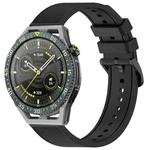 For Huawei Watch GT3 SE 22mm Textured Silicone Solid Color Watch Band(Black)