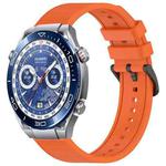 For Huawei Watch Ultimate 22mm Textured Silicone Solid Color Watch Band(Orange)