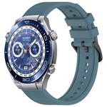 For Huawei Watch Ultimate 22mm Textured Silicone Solid Color Watch Band(Rock Cyan)