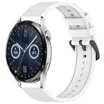 For Huawei Watch GT3 46mm 22mm Textured Silicone Solid Color Watch Band(White)