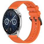 For Huawei Watch GT3 46mm 22mm Textured Silicone Solid Color Watch Band(Orange)