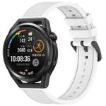 For Huawei Watch GT Runner 22mm Textured Silicone Solid Color Watch Band(White)