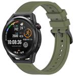 For Huawei Watch GT Runner 22mm Textured Silicone Solid Color Watch Band(Green)