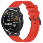 For Huawei Watch GT Runner 22mm Textured Silicone Solid Color Watch Band(Red)