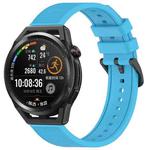 For Huawei Watch GT Runner 22mm Textured Silicone Solid Color Watch Band(Sky Blue)