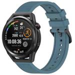 For Huawei Watch GT Runner 22mm Textured Silicone Solid Color Watch Band(Rock Cyan)
