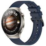 For Huawei Watch 4 22mm Textured Silicone Solid Color Watch Band(Midnight Blue)