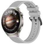 For Huawei Watch 4 Pro 22mm Textured Silicone Solid Color Watch Band(Grey)