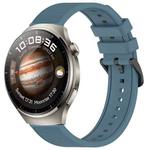 For Huawei Watch 4 Pro 22mm Textured Silicone Solid Color Watch Band(Rock Cyan)