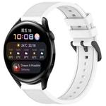 For Huawei Watch 3 22mm Textured Silicone Solid Color Watch Band(White)