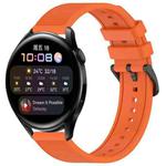 For Huawei Watch 3 22mm Textured Silicone Solid Color Watch Band(Orange)