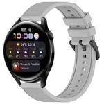 For Huawei Watch 3 22mm Textured Silicone Solid Color Watch Band(Grey)