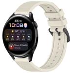 For Huawei Watch 3 22mm Textured Silicone Solid Color Watch Band(Starlight)