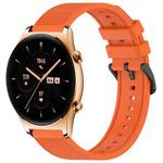 For Honor Watch GS 3 22mm Textured Silicone Solid Color Watch Band(Orange)