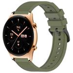 For Honor Watch GS 3 22mm Textured Silicone Solid Color Watch Band(Green)