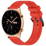 For Honor Watch GS 3 22mm Textured Silicone Solid Color Watch Band(Red)