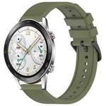 For Honor Watch GS 3i 22mm Textured Silicone Solid Color Watch Band(Green)