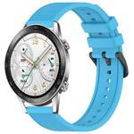 For Honor Watch GS 3i 22mm Textured Silicone Solid Color Watch Band(Sky Blue)