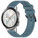 For Honor Watch GS 3i 22mm Textured Silicone Solid Color Watch Band(Rock Cyan)