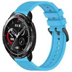 For Honor Watch GS Pro 22mm Textured Silicone Solid Color Watch Band(Sky Blue)