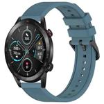 For Honor Magic Watch 2 46mm 22mm Textured Silicone Solid Color Watch Band(Rock Cyan)