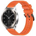For Xiaomi Watch S3 22mm Textured Silicone Solid Color Watch Band(Orange)
