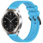 For Xiaomi Watch S3 22mm Textured Silicone Solid Color Watch Band(Sky Blue)